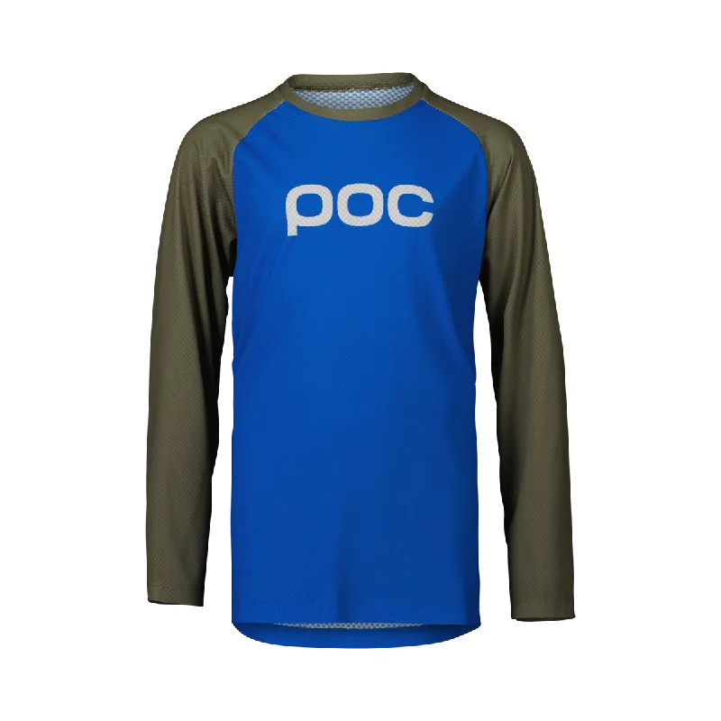 POC 2023 Youth Essential MTB Long Sleeve Jersey Mint Green Jersey Tee
