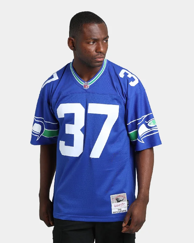 Mitchell & Ness Seattle Seahawks Shaun Alexander #37 '00-'01 Legacy Jersey Royal Linen Jersey Top Mitchell & Ness Seattle Seahawks Shaun Alexander #37 '00-'01 Legacy Jersey Royal Linen Jersey Top