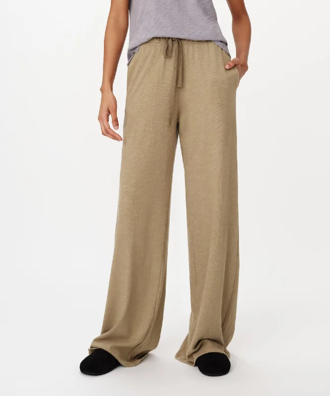Heavy Slub Jersey Wide Leg Pant - Faded Army Pink Jersey Tee