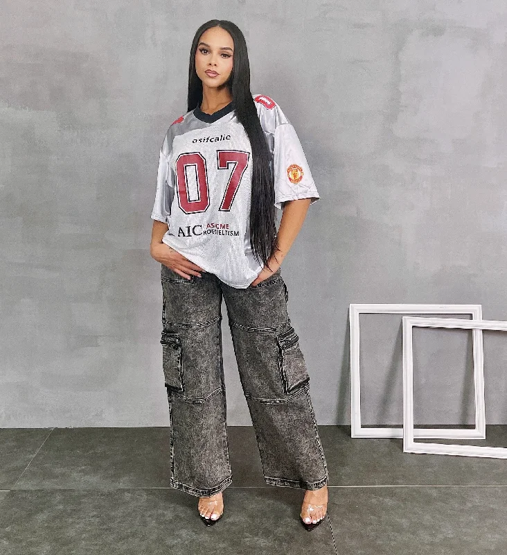 24KT5607P - OVERSIZED "07" JERSEY TOP Pastel Jersey Tee
