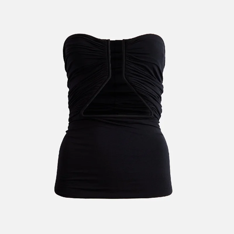 Rick Owens Jersey Prong Bustier - Black Evening Jersey Tee