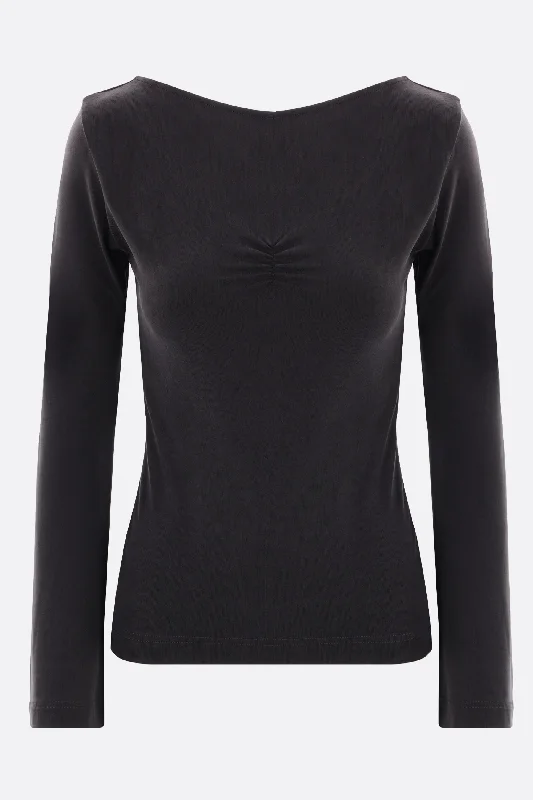minimal justaucorps top in jersey Ruby Red Jersey Shirt