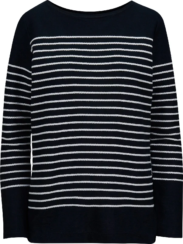 Arzal Fe Long Sleeves Breton Striped Jersey - Women's|-|Marinière en coton léger à manches longues Arzal Fe - Femme Striped Jersey Top Arzal Fe Long Sleeves Breton Striped Jersey - Women's|-|Marinière en coton léger à manches longues Arzal Fe - Femme Striped Jersey Top