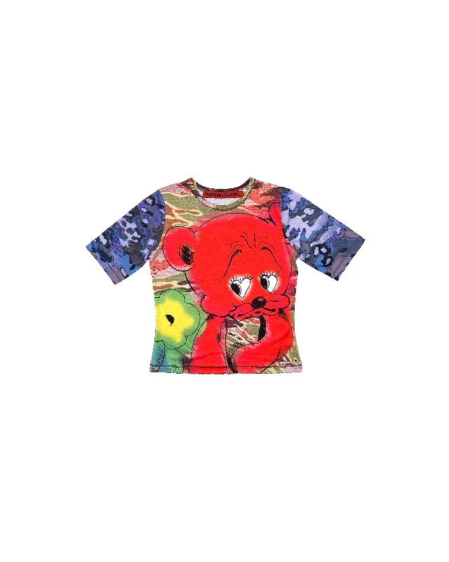 Sleepy Time Short Sleeve Jersey Top - Multi Casual Jersey Blouse
