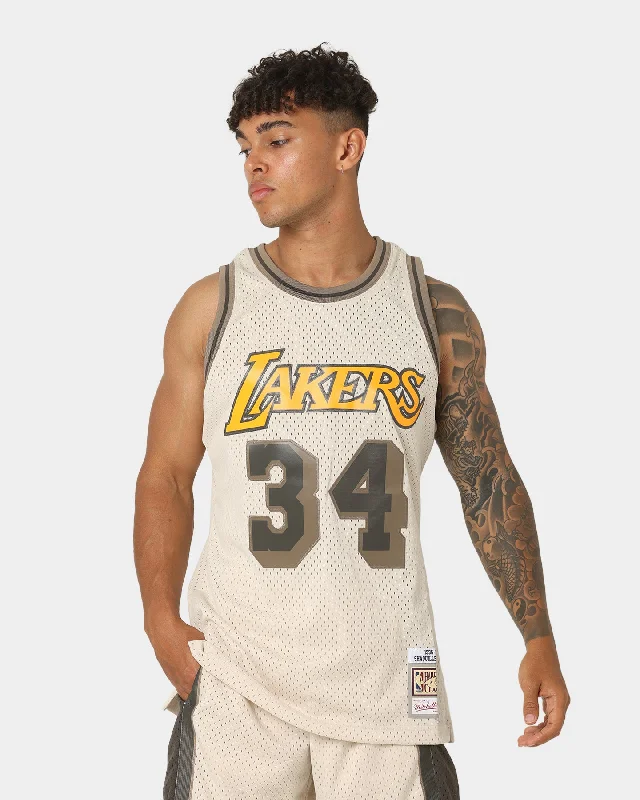 Mitchell & Ness Los Angeles Lakers Shaquille O'Neal #34 '96-'97 Astro Swingman Jersey Clay Warm Jersey Shirt Mitchell & Ness Los Angeles Lakers Shaquille O'Neal #34 '96-'97 Astro Swingman Jersey Clay Warm Jersey Shirt