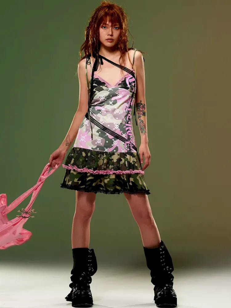 Camouflage Lace Camisole Dress【s0000009415】 Tunics Sophisticated sleek