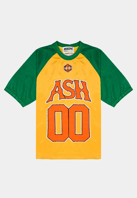 Ashluxe Double zero Jersey -  Yellow Navy Blue Jersey Tee