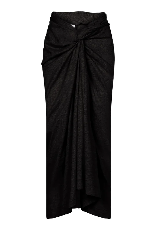 Herchive Knotted Jersey Skirt Fashion Jersey Blouse