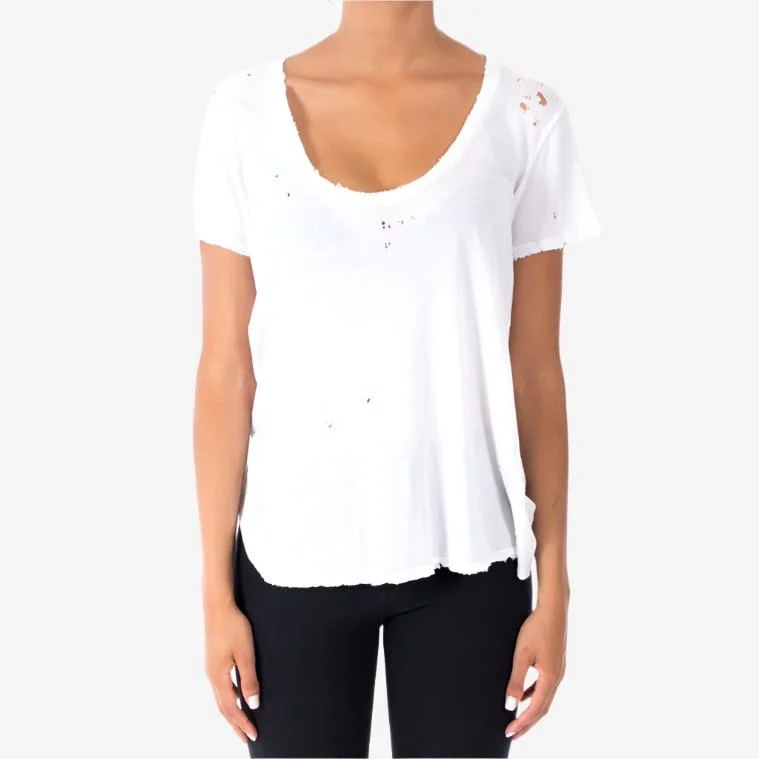 Womens Distressed Jersey Tee Glamorous Jersey Tee