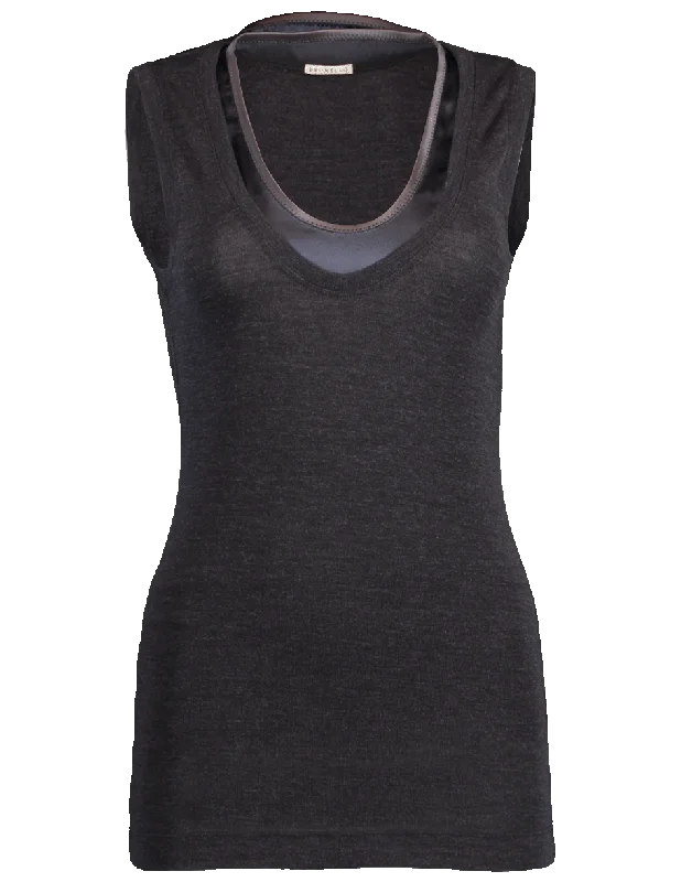 Ribbed Jersey Top Organic Jersey Tee