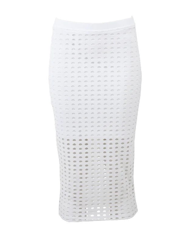 Circular Hole Jacquard Jersey Skirt Handmade Jersey Tee