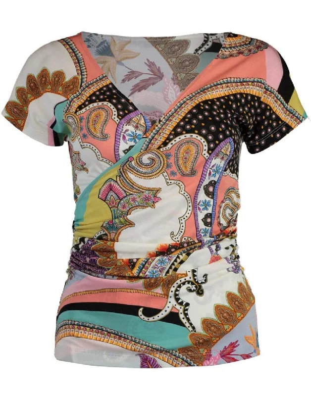 Girasole Jersey Wrap Top Business Jersey Tee