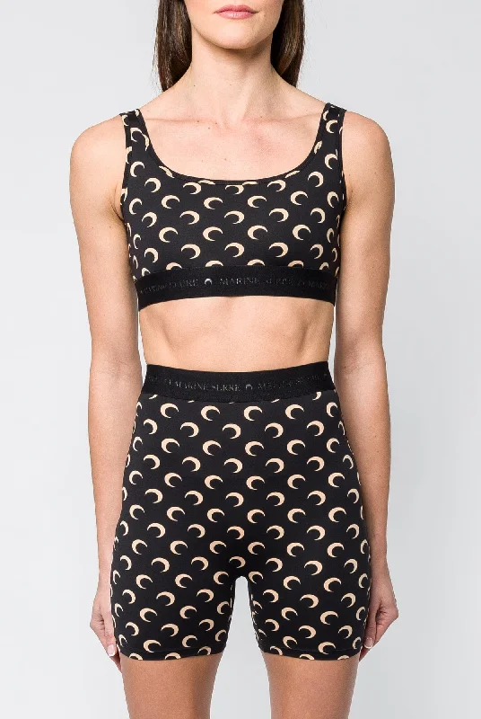 Marine Serre Moon Printed Jersey Sport Bra Pastel Jersey Tee