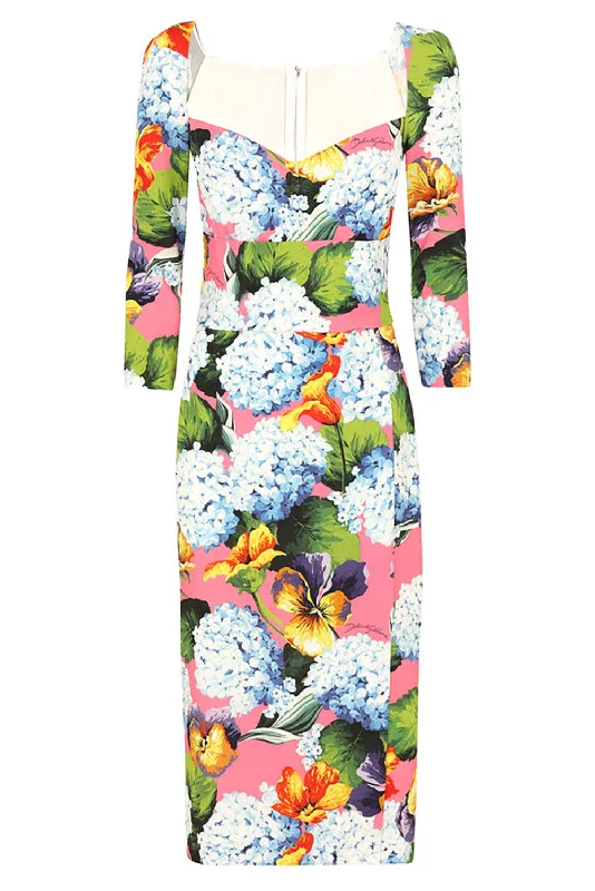 Elbow Sleeve Open Neck Dress Tunics Fashionable trendy