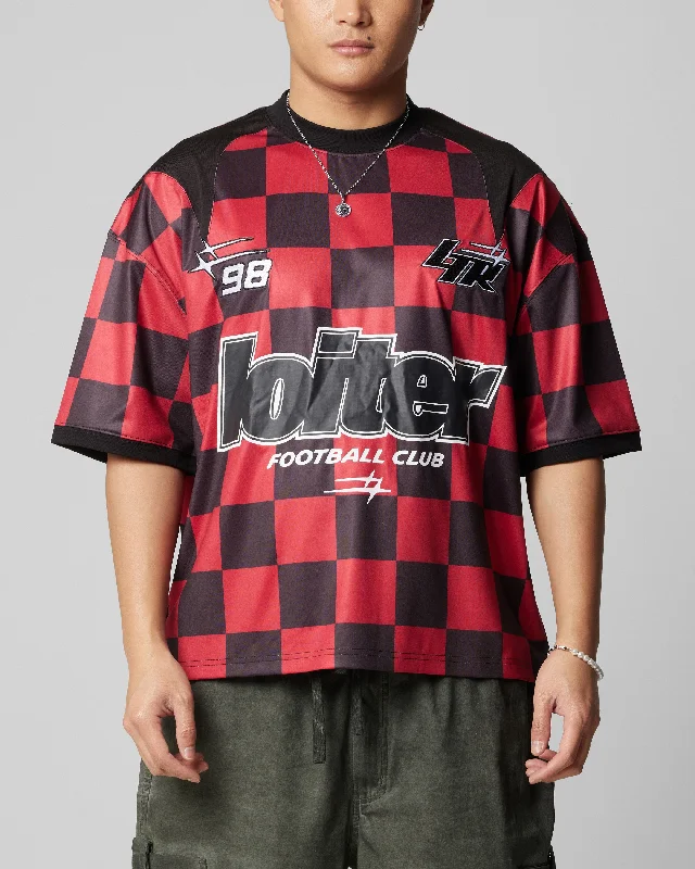 Loiter Tournament Jersey Red/Black Polka Dot Jersey Shirt