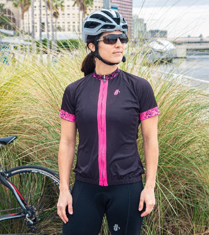 Women's Axis Club Short Sleeve Jersey - Momentum Black Festive Jersey Tee