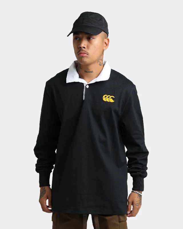 Canterbury Classic #8 Long Sleeve Rugby Jersey Black One Shoulder Jersey Shirt