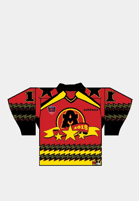 Ashluxe Hockey Jersey - Red Hemp Jersey Tee