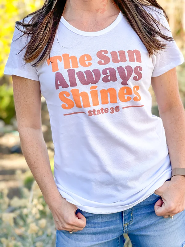Women's Vintage Jersey Tee - Sun Always Shines Striped Jersey Top