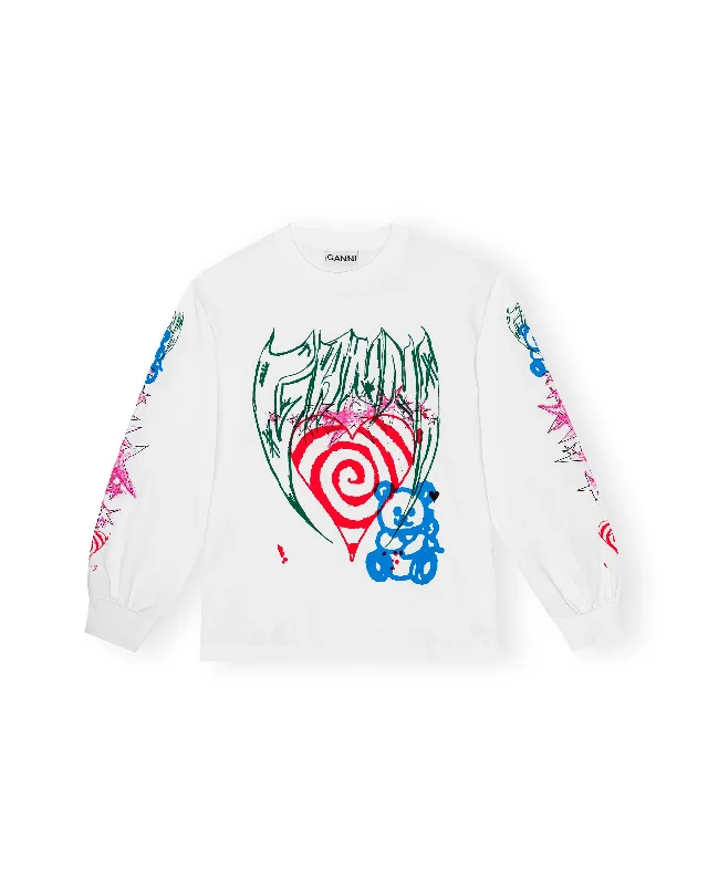 Future Heavy Jersey L/S - Bright White Minimalist Jersey Tee