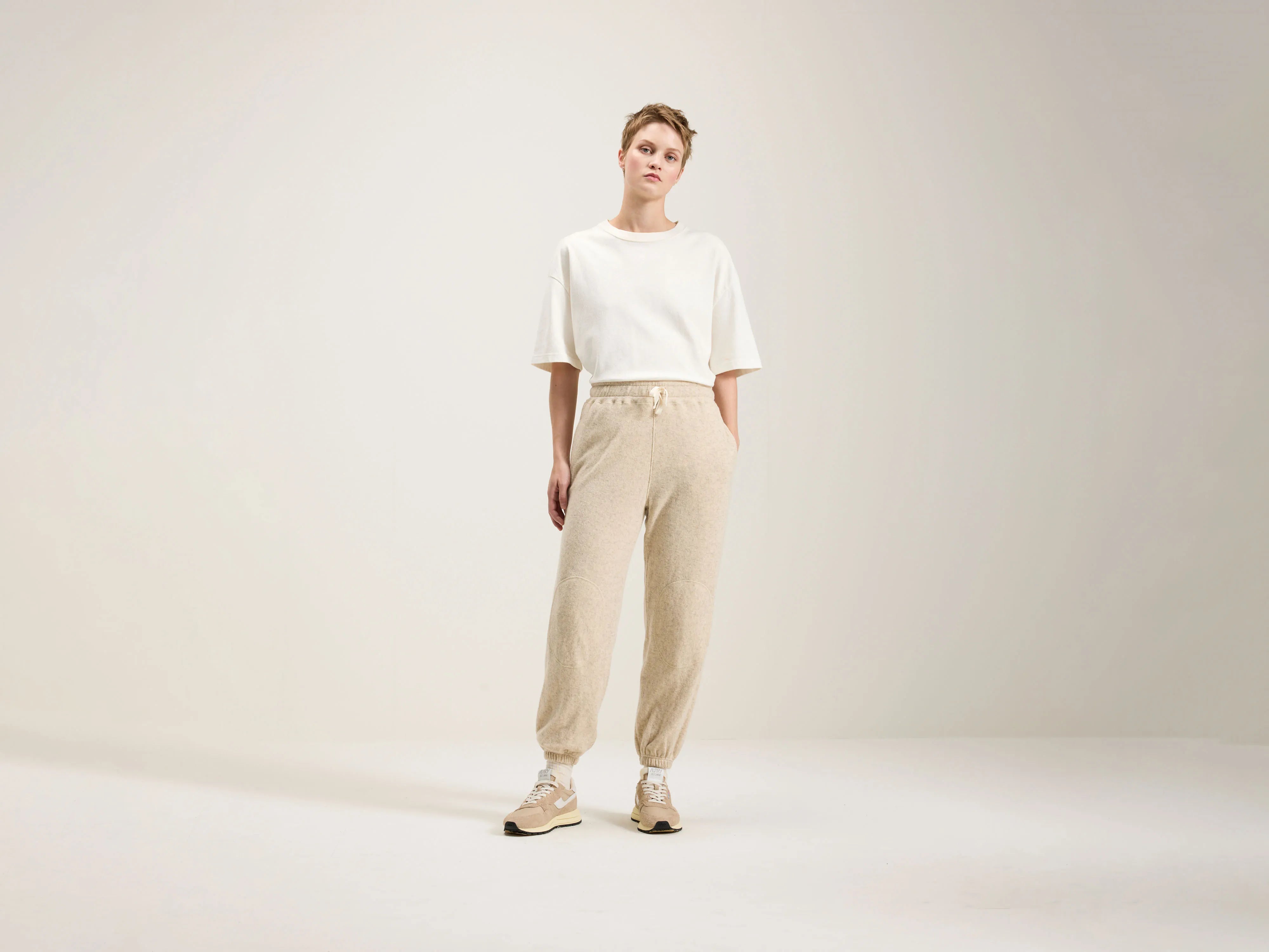 Eco Binding Jersey Jogger Pants (242 / W / BEIGE) Modern Jersey Tee