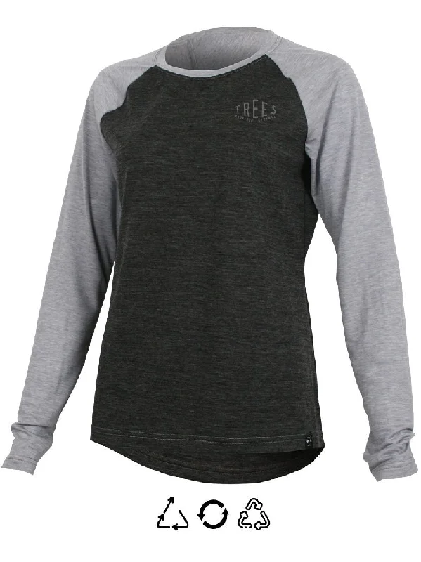 Women's L/S Merino THE ONE Jersey | Charcoal/ Grey Bamboo Jersey Tee
