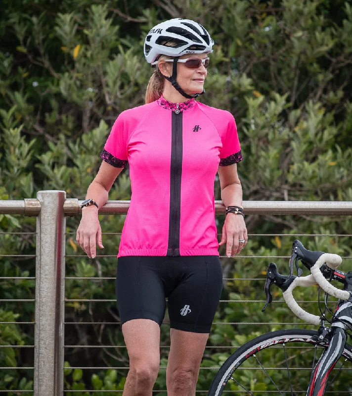 Women's Axis Club Short Sleeve Jersey - Momentum Hot Pink Holiday Jersey Tee
