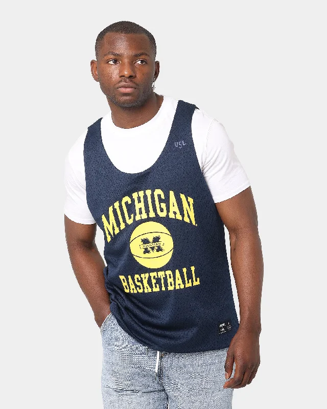 National Collegiate Athletic Association Michigan Basketball Jersey Pageant Navy Affordable Jersey Tee