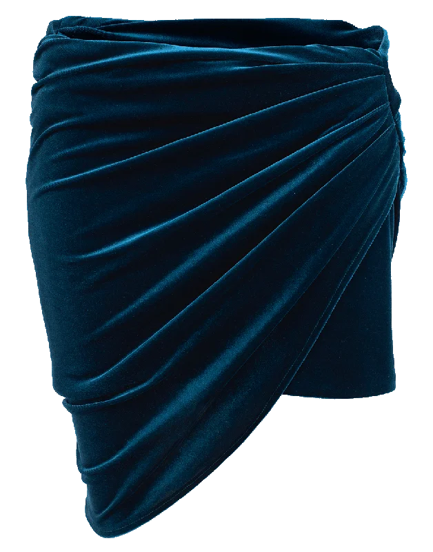 Velvet Jersey Wrap Mini Skirt Bamboo Jersey Tee