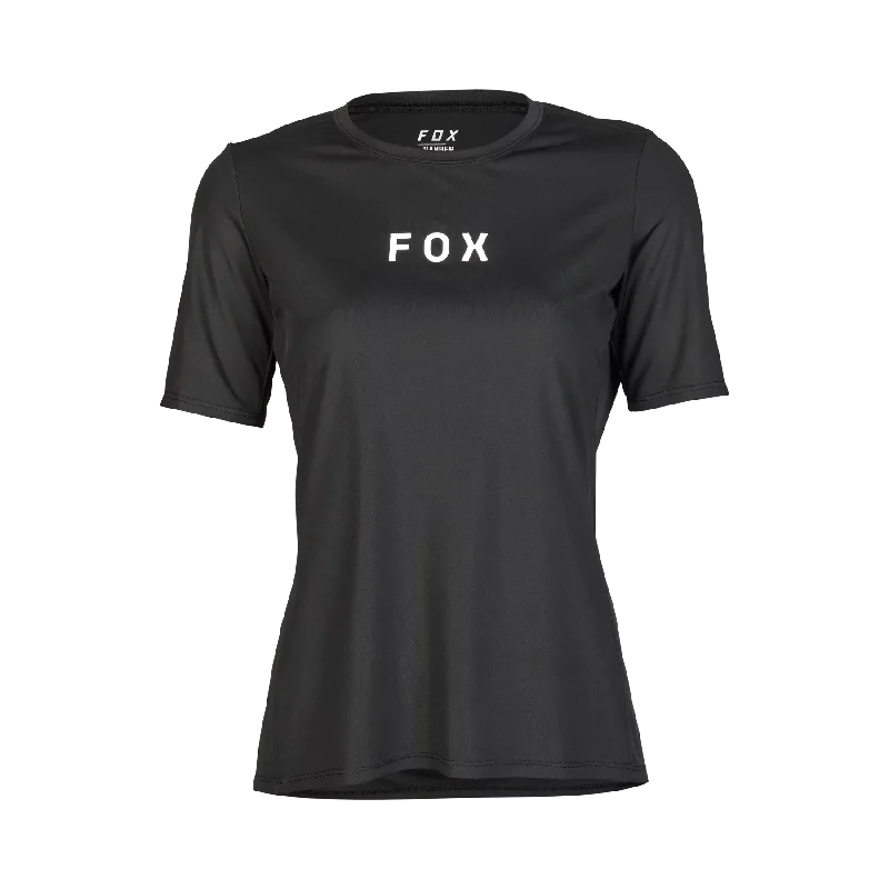 Fox Women's Ranger SS Jersey Wordmark 2024 Burgundy Jersey Tee