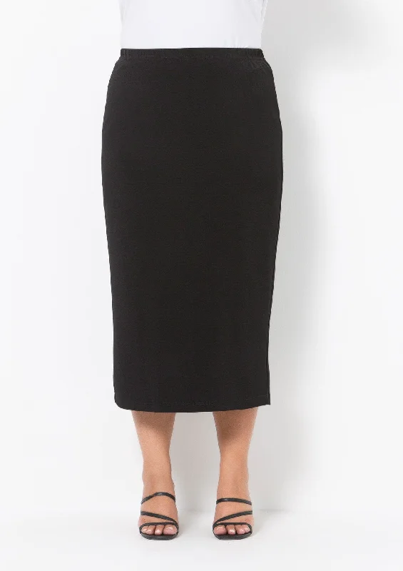 1085 Maxi Jersey Skirt Boat Neck Jersey Shirt