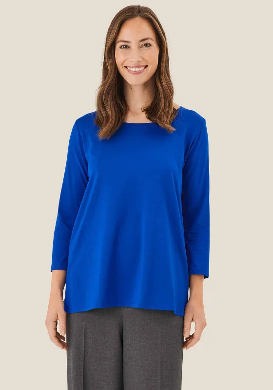 Masai Cecille Basic Jersey Top, Blue Organic Jersey Tee