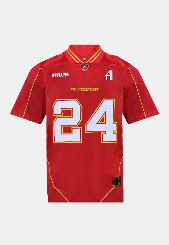 Ash American 24 Jersey Red Ruby Red Jersey Shirt