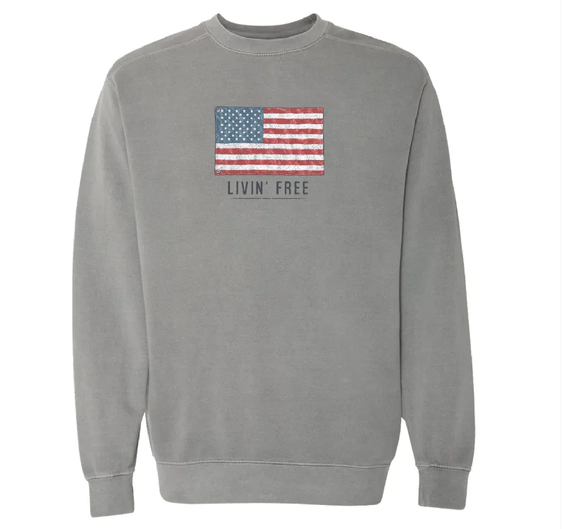 Southern Fried Cotton Livin' Free in the USA Sweatshirt Hoodie with Logo Branding Identity Southern Fried Cotton Livin' Free in the USA Sweatshirt Hoodie with Logo Branding Identity