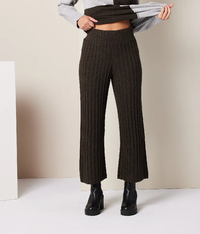 Jewel Sweater Pant - Washed Black Denim Fabric Leather Fabric Suede Fabric