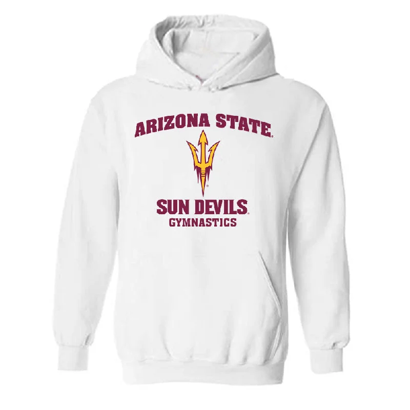 Arizona State - NCAA Women's Gymnastics : Isabella Kowan - Sports Shersey Hooded Sweatshirt Hoodie with Bell Sleeves Flared Feminine Arizona State - NCAA Women's Gymnastics : Isabella Kowan - Sports Shersey Hooded Sweatshirt Hoodie with Bell Sleeves Flared Feminine