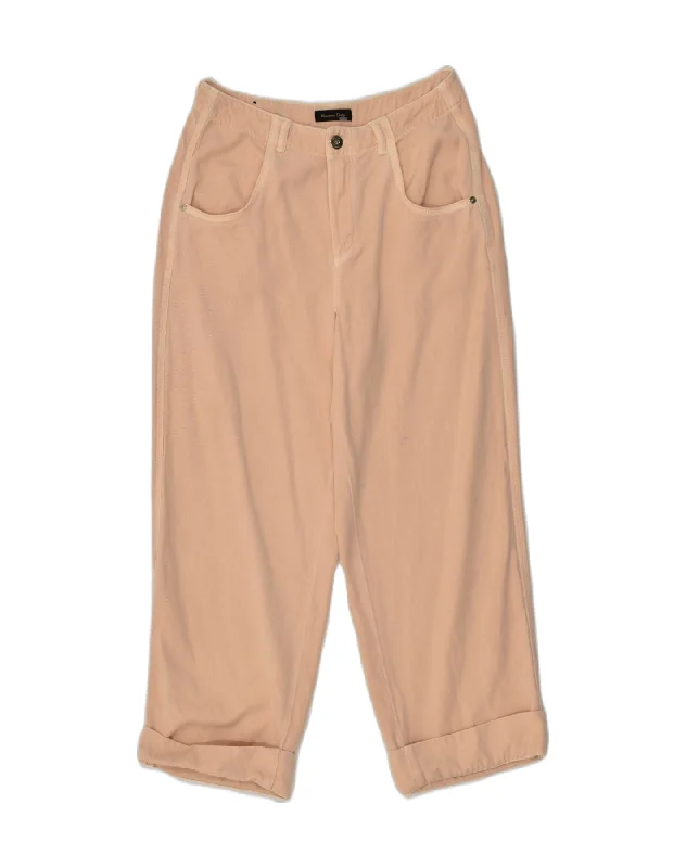MASSIMO DUTTI Womens Capri Casual Trousers IT 38 XS W26 L24 Beige Lyocell Trousers Denim Distressed MASSIMO DUTTI Womens Capri Casual Trousers IT 38 XS W26 L24 Beige Lyocell Trousers Denim Distressed