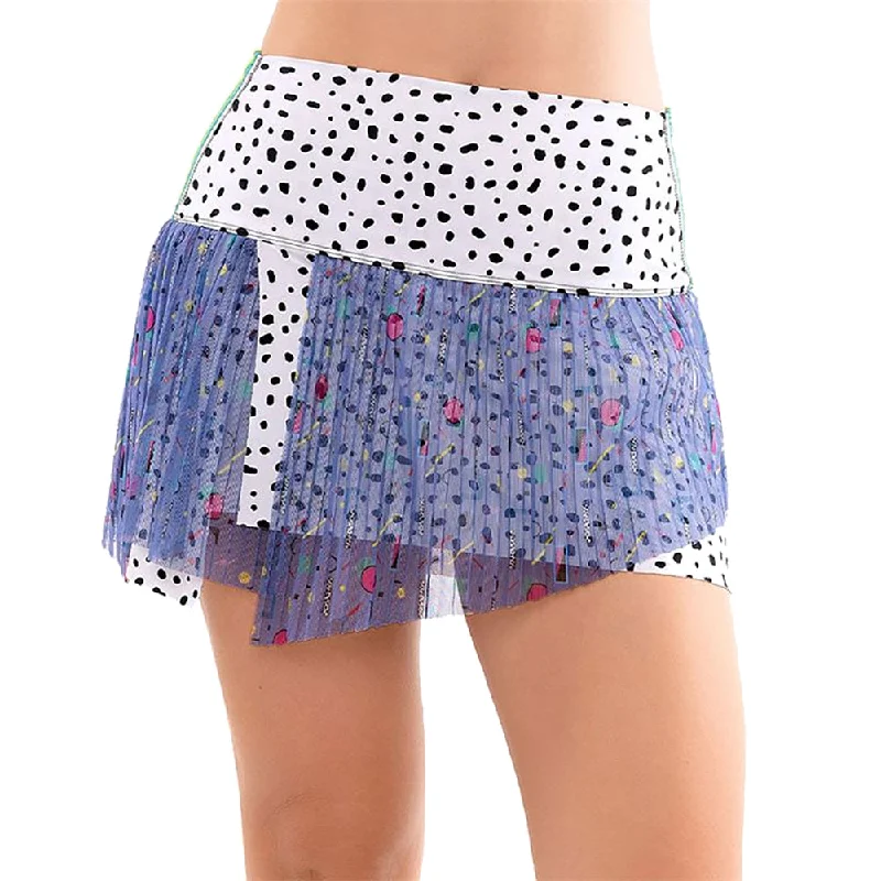 Lucky in love BMS Hi Miami Pop Pleated Womens Tennis Skirt lace skirt intricate