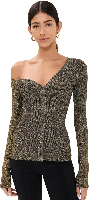 Staud Women's Craftsman Sweater, Metallic Gold Terry Terry Cloth Terry Knit