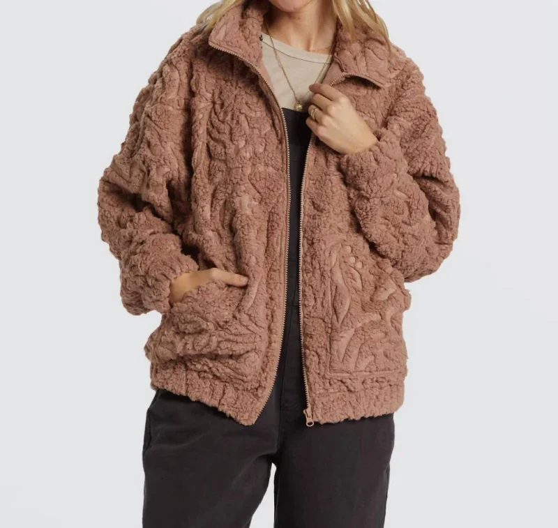 First Light Jacket In Sweet Earth Belted Jacket Elasticated Jacket Padded Jacket