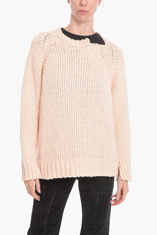 Stella McCartney Cotton-crochet Crewneck Sweater 38 Italian size Print Jacquard Patchwork