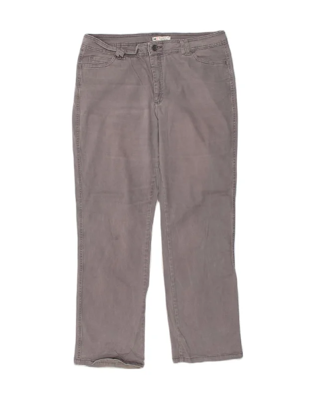 LEE Womens Classic Fit Straight Casual Trousers US 18 2XL W36 L31 Grey Trousers Leather Faux LEE Womens Classic Fit Straight Casual Trousers US 18 2XL W36 L31 Grey Trousers Leather Faux