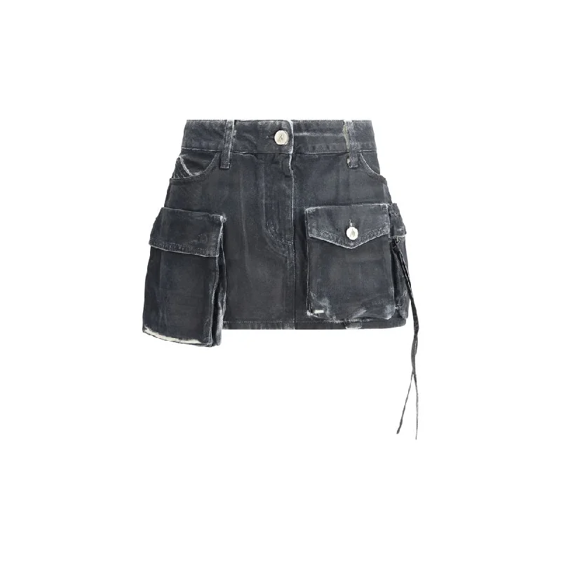 The Attico Cargo Mini Skirt cashmere skirt fine