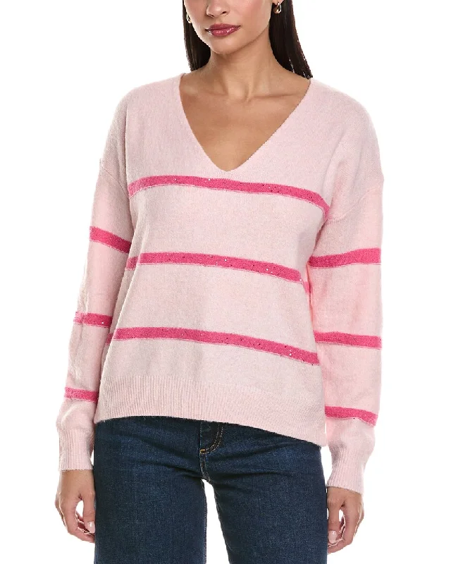 Anna Kay Kelly Moi Striped Cashmere-Blend Sweater Turtle Neck Boat Neck Asymmetrical Neck Anna Kay Kelly Moi Striped Cashmere-Blend Sweater Turtle Neck Boat Neck Asymmetrical Neck