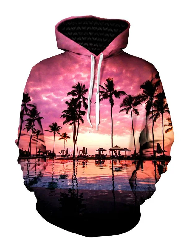 Setting Sun Pullover Hoodie Hooded Sweatshirt Casual Wear Street Style