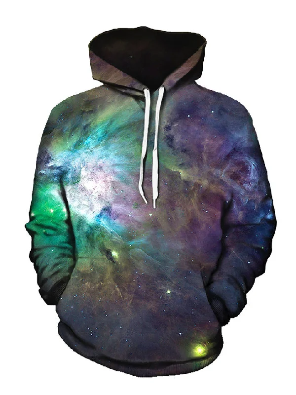 Galactic Green Galaxy Pullover Hoodie Hoodie with Tie-Dye Psychedelic Retro