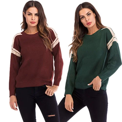 Color Matching Long Sleeve Casual Sweater Women's Spring Loose Round Neck Versatile T-shirt Mesh Blend Leather Blend Suede Blend Color Matching Long Sleeve Casual Sweater Women's Spring Loose Round Neck Versatile T-shirt Mesh Blend Leather Blend Suede Blend
