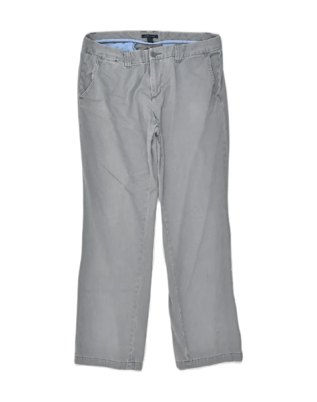 TOMMY HILFIGER Womens Straight Casual Trousers US 12 Large W34 L30 Grey Trousers Yoga Stretchy TOMMY HILFIGER Womens Straight Casual Trousers US 12 Large W34 L30 Grey Trousers Yoga Stretchy