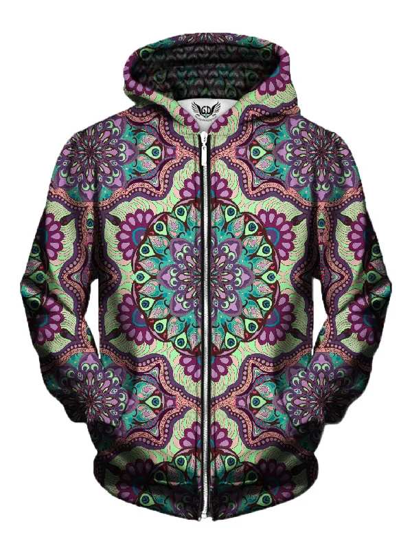 Mauve Mania Retro Pastel Mandala Zip-Up Hoodie Zip Hoodie Drawstring Kangaroo Pocket Mauve Mania Retro Pastel Mandala Zip-Up Hoodie Zip Hoodie Drawstring Kangaroo Pocket
