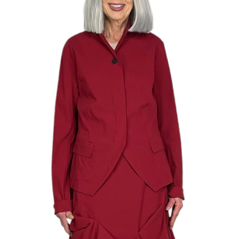 STRETCH LONG JACKET Zippered Jacket Buttoned Jacket Snapped Jacket